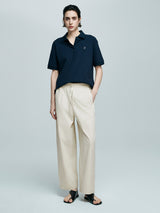 Soft Pleated Pants-Beige