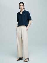 Soft Pleated Pants-Beige