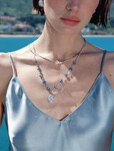 Blue Medallion Necklace