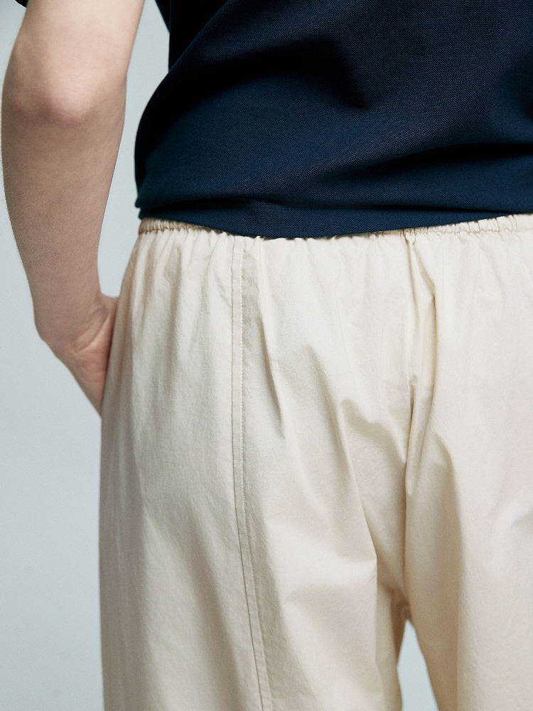 Soft Pleated Pants-Beige