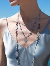 Blue Medallion Necklace