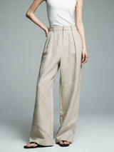 Linen Pleated Pants