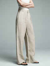 Linen Pleated Pants