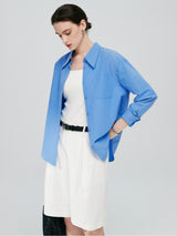 Relaxed Shirt-Cobalt Blue