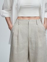 Classic Linen Shorts- Beige