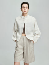 Classic Linen Shorts- Beige