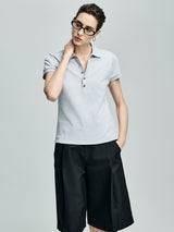 Button Polo-Light Gray