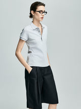 Button Polo-Light Gray