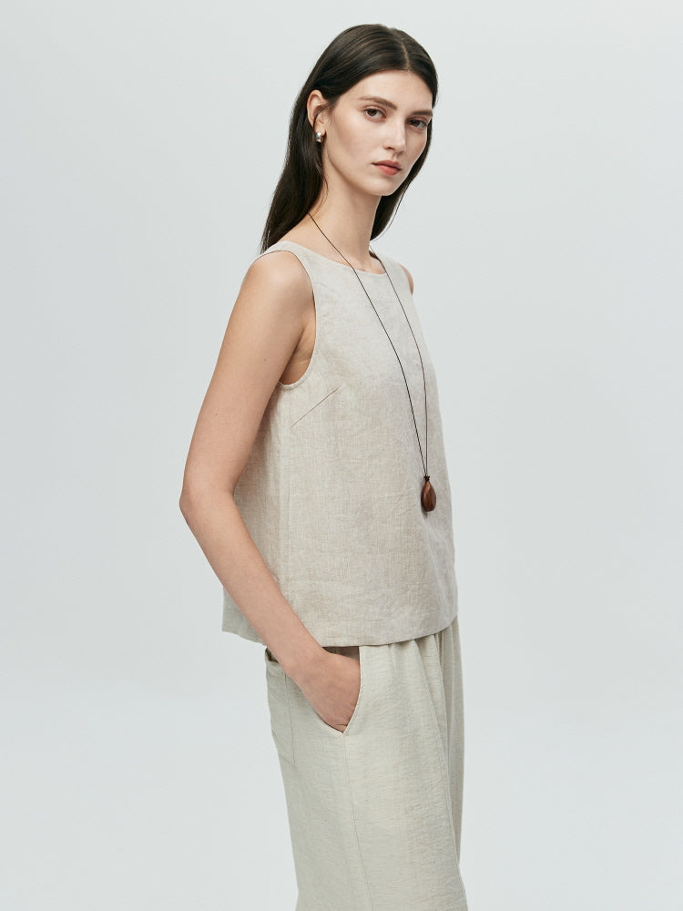 Clean Edge Top-Beige