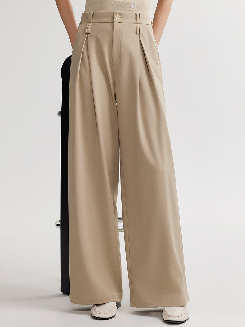 Beige Wide Pants