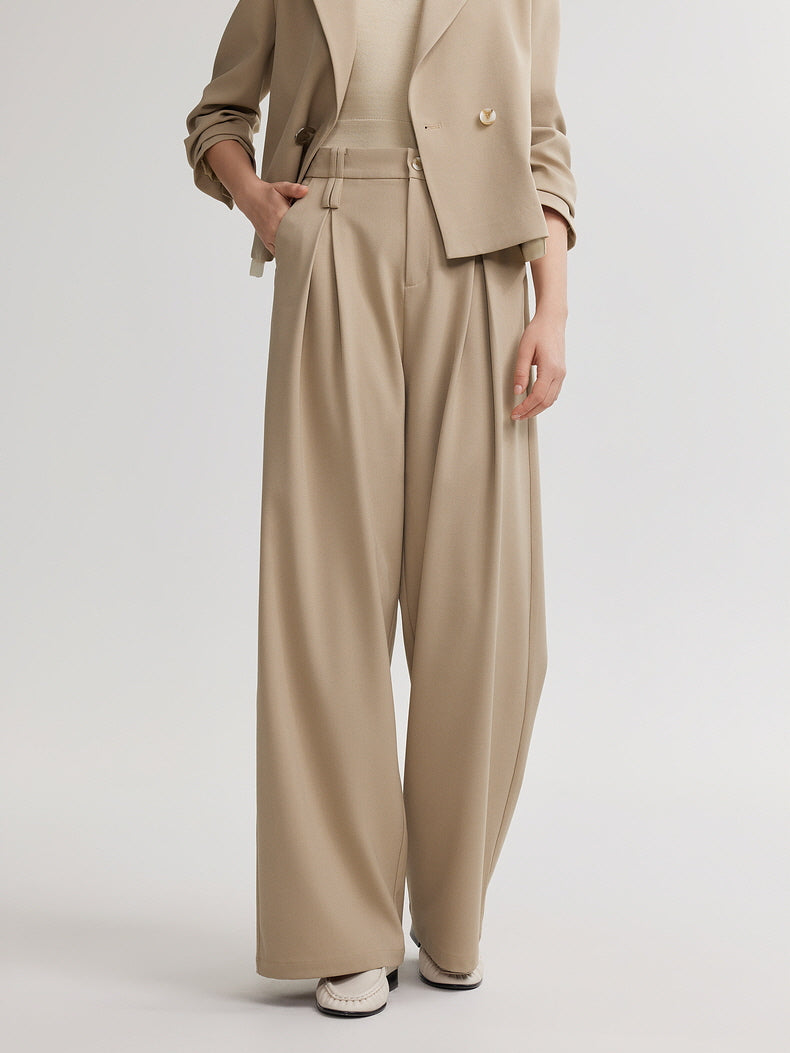 Beige Wide Pants
