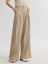 Beige Wide Pants