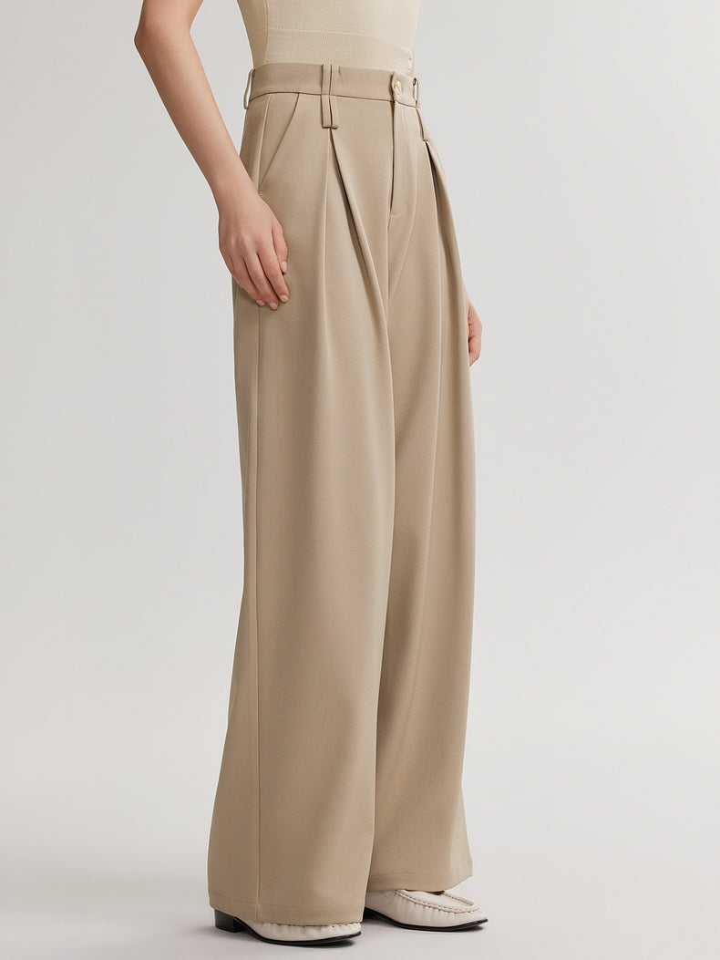 Beige Wide Pants