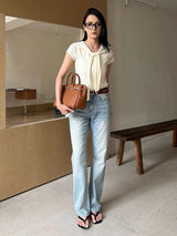Light Wash Straight Jeans