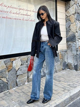 Dark Wash Straight Jeans