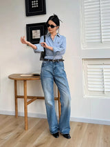 Dark Wash Straight Jeans