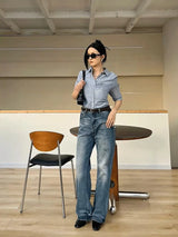 Dark Wash Straight Jeans