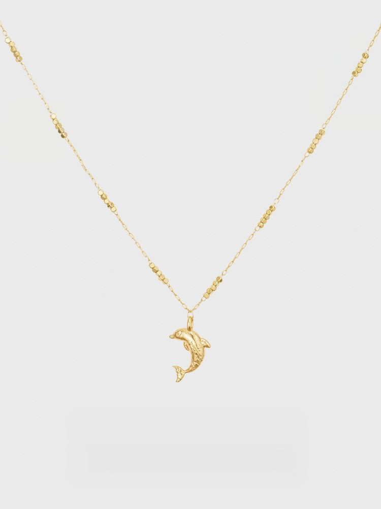 Golden Dolphin Necklace