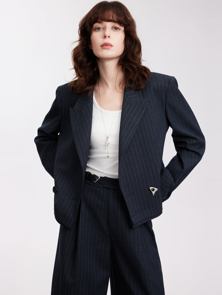 Striped Tailored Blazer