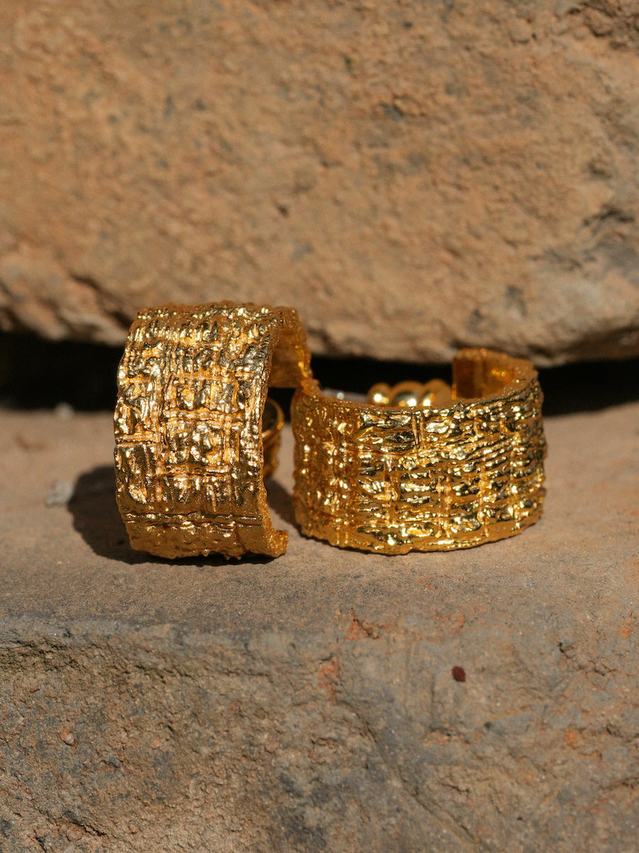 Gold Cuff Earrings