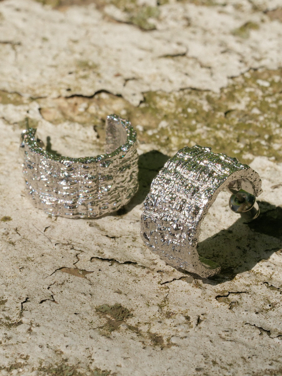 Silver Cuff Earrings