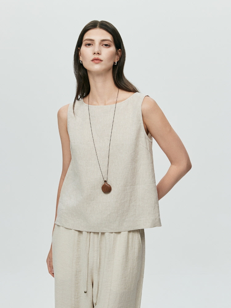 Clean Edge Top-Beige