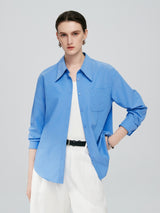 Relaxed Shirt-Cobalt Blue